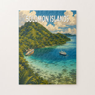 Salomonen Illustration Reise Kunst Vintage Puzzle