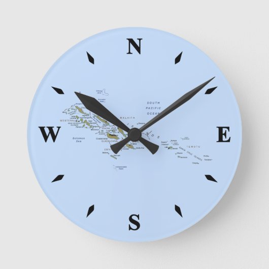 Salomonen Kartenuhr Runde Wanduhr (Vorderseite)