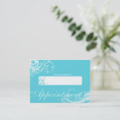 Salon Appointment Card Spa Floral Swirls BB Terminkarte (Stehend Vorderseite)