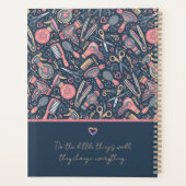 Salon appointment planner — navy, blush & crea planer (Rückseite)