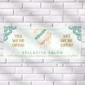 Salon Aquamarin Gold Floral Updo Logo Covid Wieder Banner