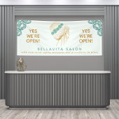 Salon Aquamarin Gold Floral Updo Logo Covid Wieder Banner