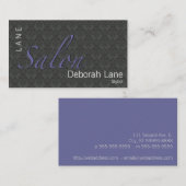 Salon auf Damast Visitenkarte (Vorne/Hinten)