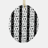 Salon & Barber Friseur Muster INDIVIDUELLE NAME Keramik Ornament (Rechts)