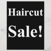 Salon Barber Haircut Sale Poster Werbeflye Flyer (Hinten)