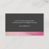 Salon Barber Tools Chic Pink Akzent Visitenkarte (Rückseite)