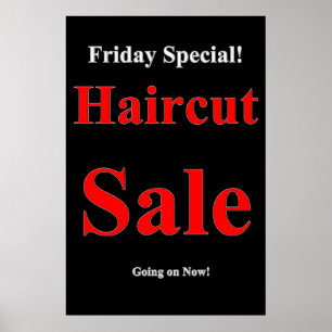 Salon Barbershop Poster Freitagabend Verkauf