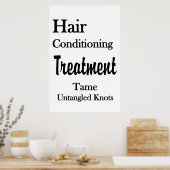 Salon Barbershop Poster Hair Conditioning Untangle (Küche)