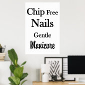 Salon Barbershop Poster Manicure Chip Free Nails? (Heimbüro)
