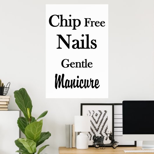 Salon Barbershop Poster Manicure Chip Free Nails? (Heimbüro)