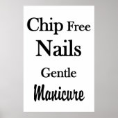 Salon Barbershop Poster Manicure Chip Free Nails? (Vorne)