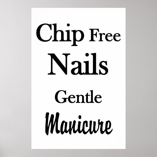 Salon Barbershop Poster Manicure Chip Free Nails? (Vorne)