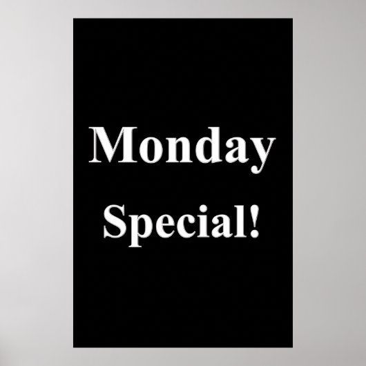 Salon Barbershop Poster Montag Special (Vorne)