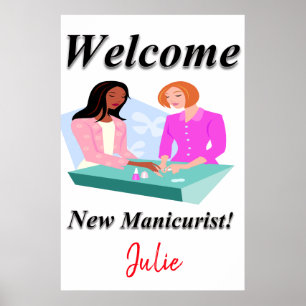 Salon Barbershop Poster New Manicurist