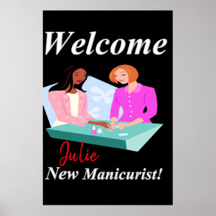 Salon Barbershop Poster New Manicurist