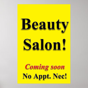 Salon Barbershop Poster Schönheitssalon Bald kommt
