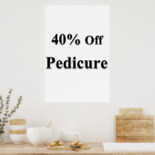 Salon Barbershop Posters 40% Off Pedicure Poster (Küche)