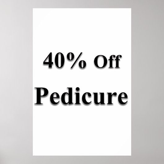 Salon Barbershop Posters 40% Off Pedicure Poster (Vorne)