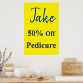 Salon Barbershop Posters 50% Ermäßigung Pedicure Poster (Küche)