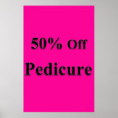Salon Barbershop Posters 50% Off Pedicure Pink Poster (Vorne)