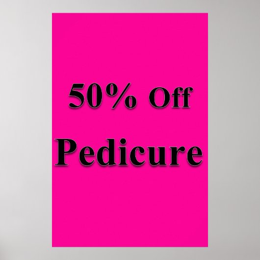 Salon Barbershop Posters 50% Off Pedicure Pink Poster (Vorne)