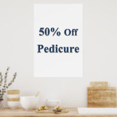 Salon Barbershop Posters 50% Off Pedicure Poster (Küche)