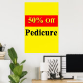 Salon Barbershop Posters 50% Off Pedicure Poster (Heimbüro)