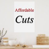 Salon Barbershop Posters Affordable Cuts! Poster (Küche)