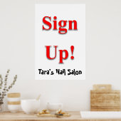 Salon Barbershop Posters Anmelden Poster (Küche)