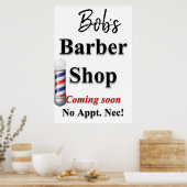 Salon Barbershop Posters Barbershop bald kommen Poster (Küche)