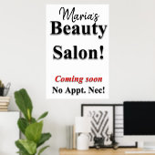 Salon Barbershop Posters Beauty Salon Coming Soon Poster (Heimbüro)
