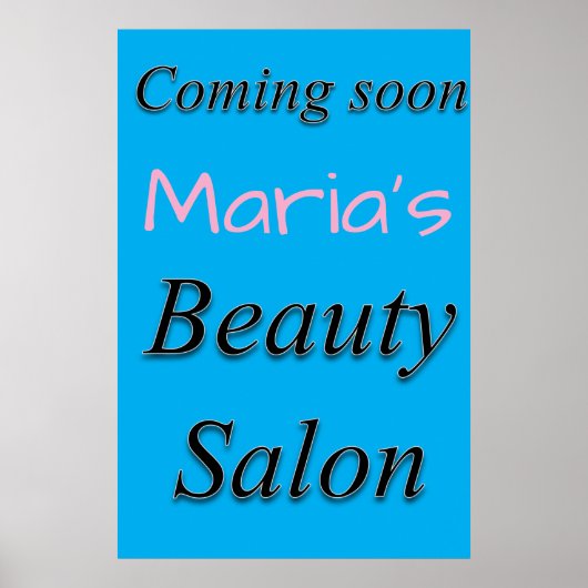 Salon Barbershop Posters Beauty Salon Coming Soon Poster (Vorne)