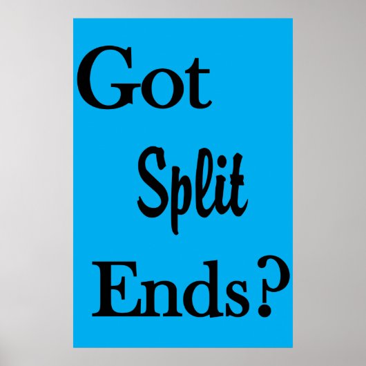 Salon Barbershop Posters Got Split Ends? Poster (Vorne)