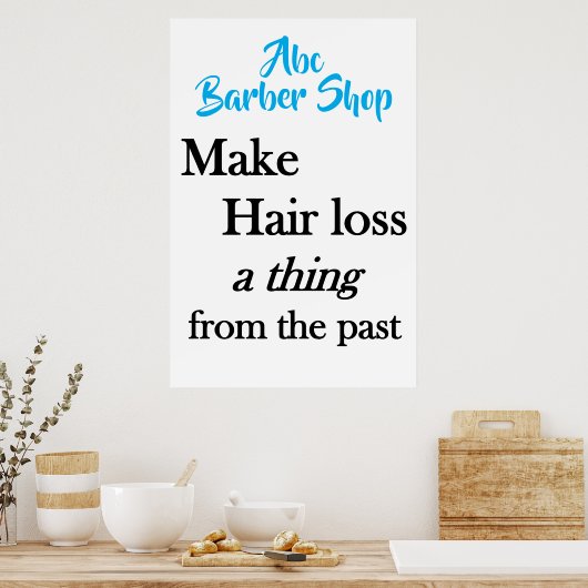 Salon Barbershop Posters Hair Loss Poster (Küche)