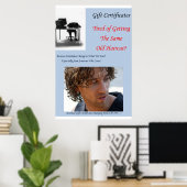 Salon Barbershop Posters Haircut Gift Certificates Poster (Heimbüro)