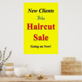 Salon Barbershop Posters Haircut Sale Poster (Küche)