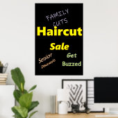 Salon Barbershop Posters Haircut Sale Poster (Heimbüro)