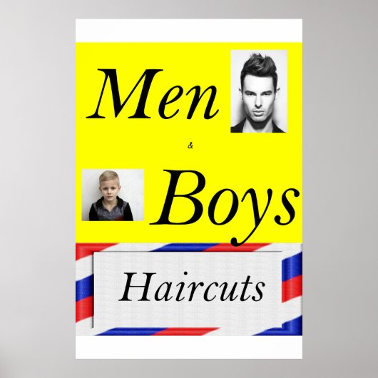 Salon Barbershop Posters Men & Boys Haircut Poster (Vorne)
