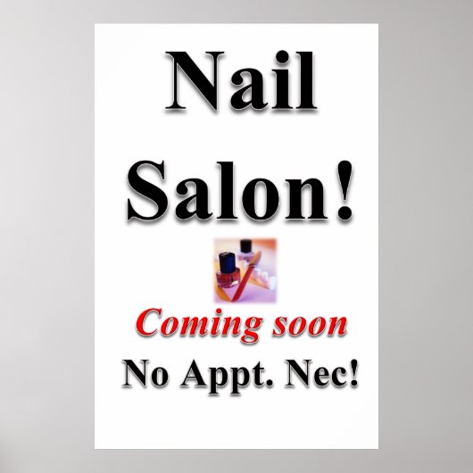 Salon Barbershop Posters Nail Salon bald kommen Poster (Vorne)
