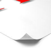 Salon Barbershop Posters Referendumsprogramm Rot Poster (Ecke)