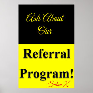 Salon Barbershop Posters Referral Program Poster
