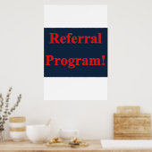 Salon Barbershop Posters Referral Program Poster (Küche)