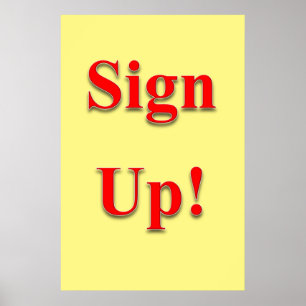 Salon Barbershop Posters Sign Up Poster