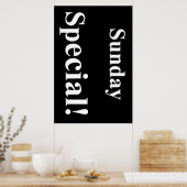 Salon Barbershop Posters Sunday Special Poster (Küche)