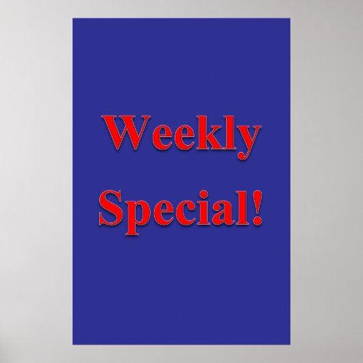 Salon Barbershop Posters Weekly Special Poster (Vorne)