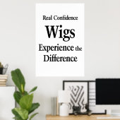Salon Barbershop Posters Wigs Real Confidence Poster (Heimbüro)