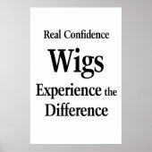 Salon Barbershop Posters Wigs Real Confidence Poster (Vorne)
