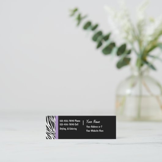 Salon Beauty Business Cards Mini Visitenkarte (Stehend Vorderseite)