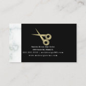 Salon Beauty Schere Imitate Gold Visitenkarte (Rückseite)