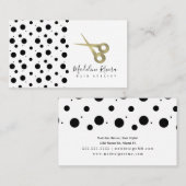 Salon Beauty Schere Imitate Gold Visitenkarte (Vorne/Hinten)